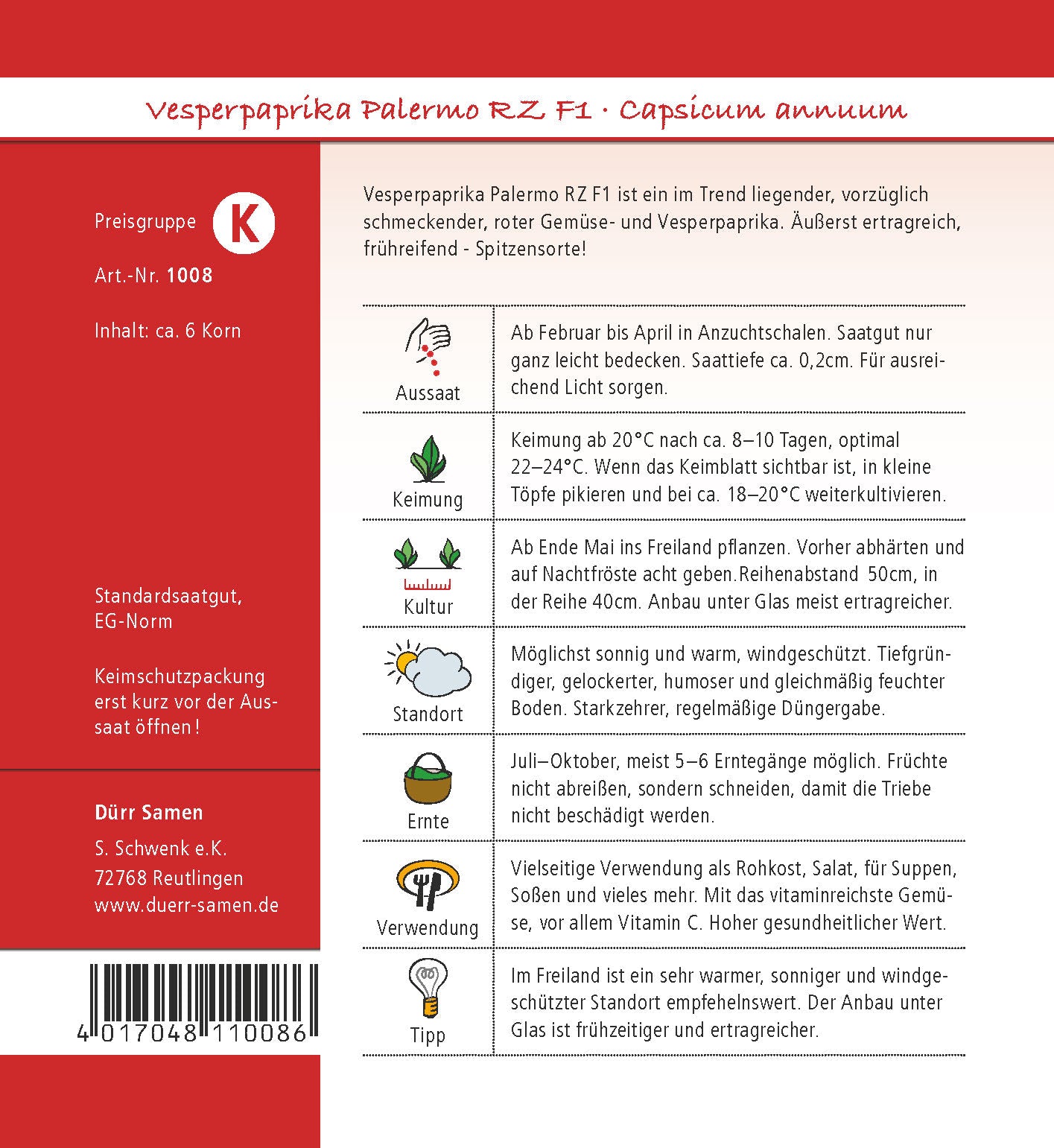 Vesperpaprika Palermo RZ F1
