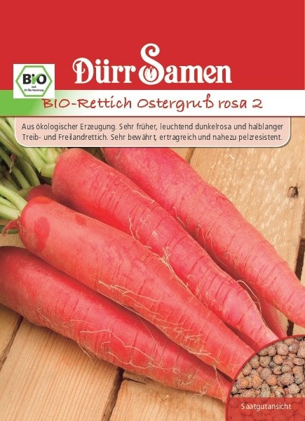Bio-Rettich Ostergruß 2 Rosa