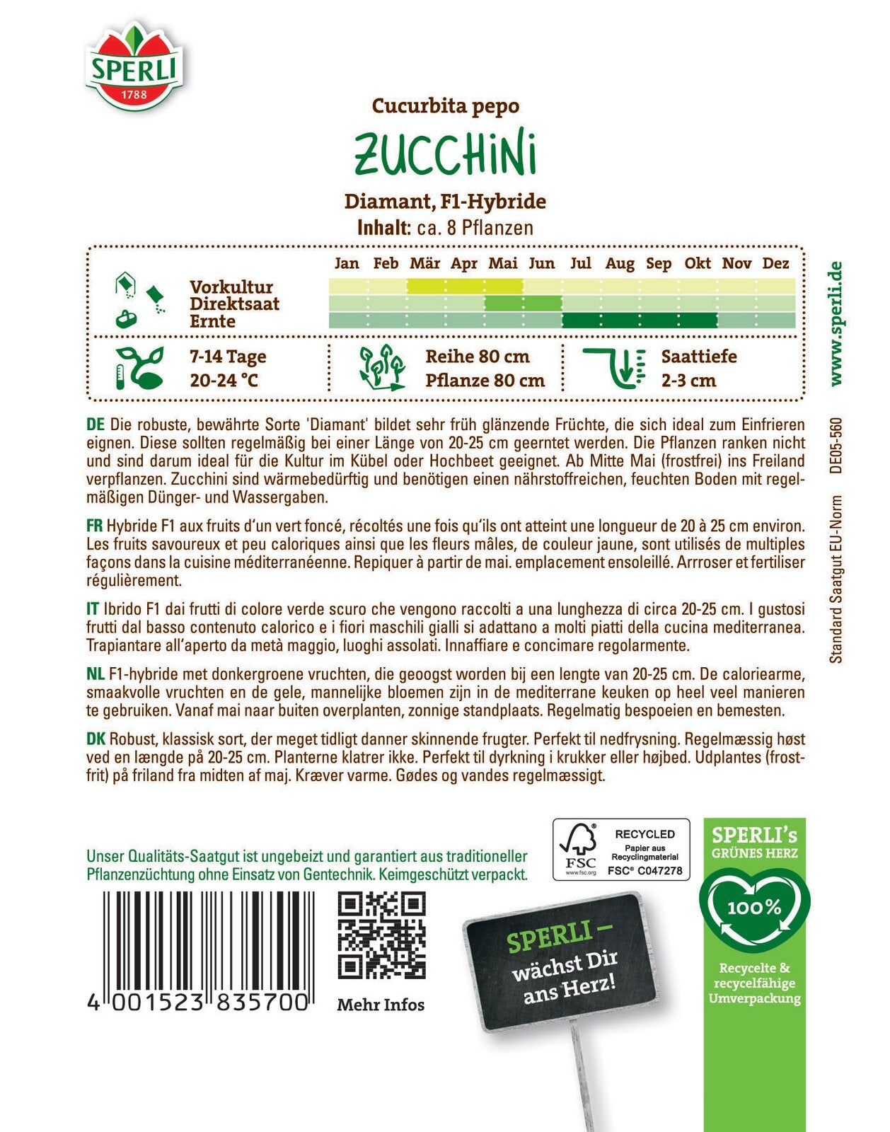 Zucchini Diamant F1-Hybride