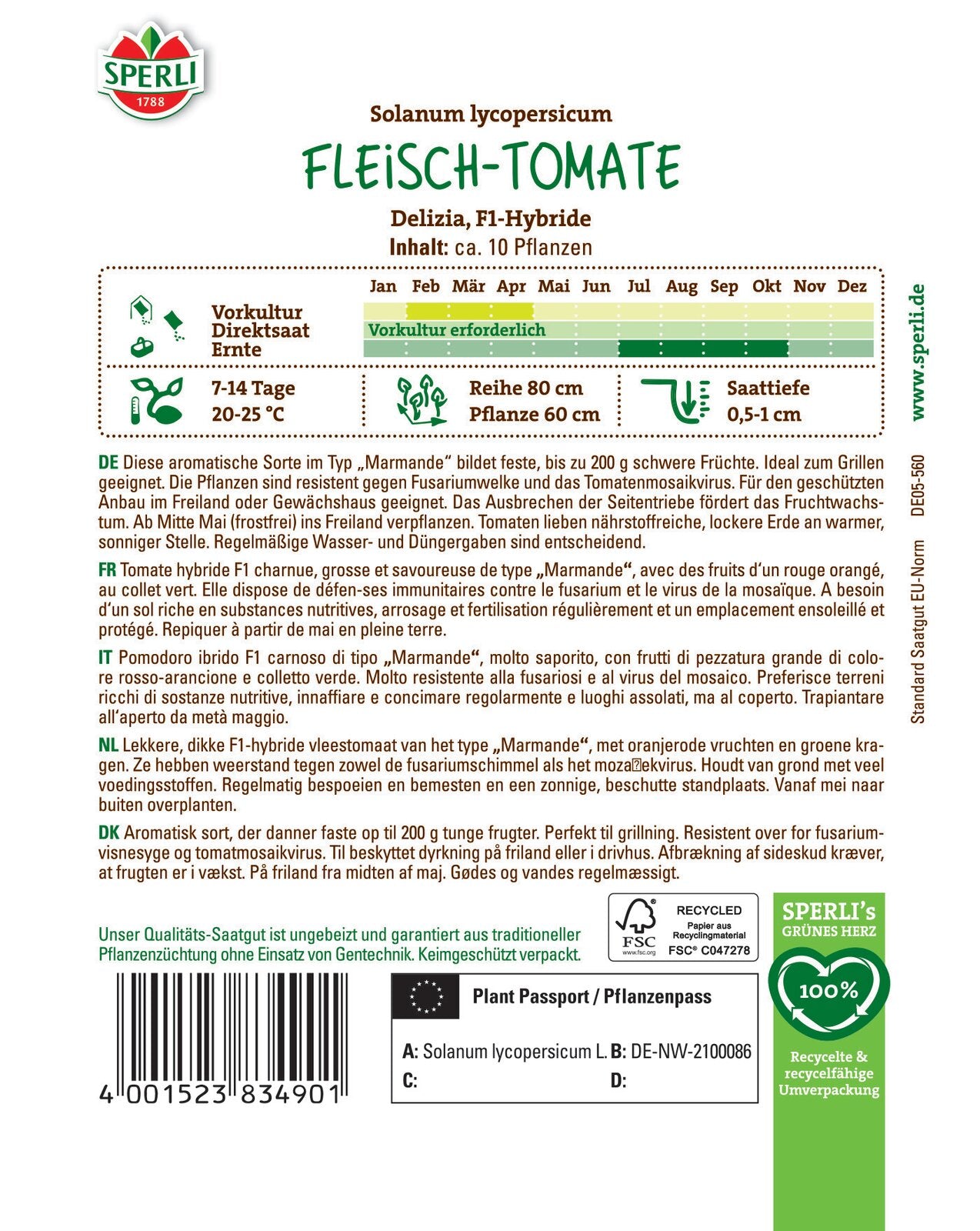 Tomate Delizia F1-Hybride