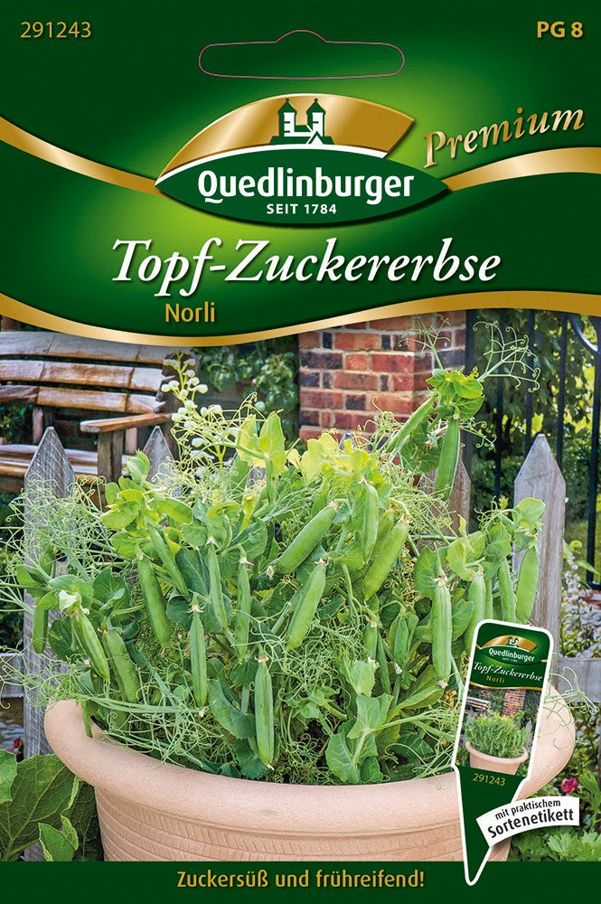 Topf-Zuckererbsen Norli