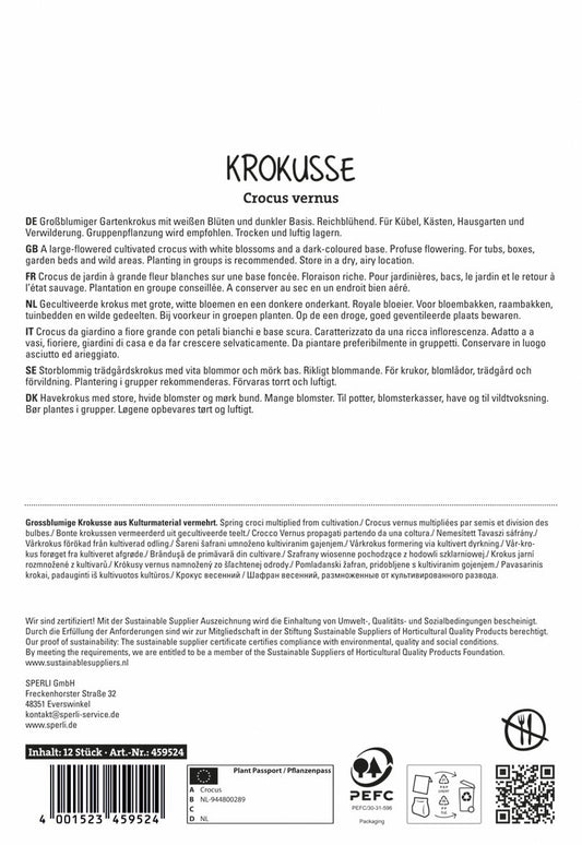 Krokus Jeanne D'Arc (12 Stück)