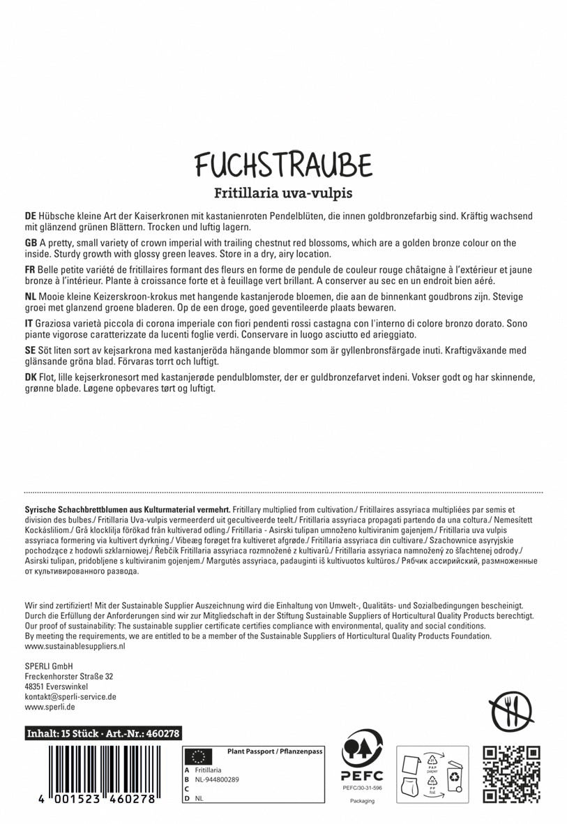 Fuchstrauben Fritillarie (15 Stück)