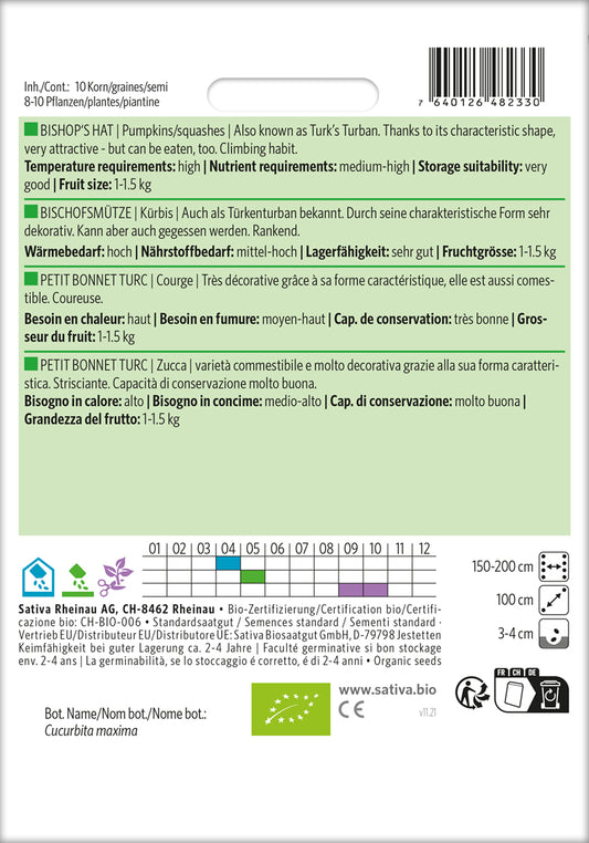 BIO Kürbis Bischofsmütze