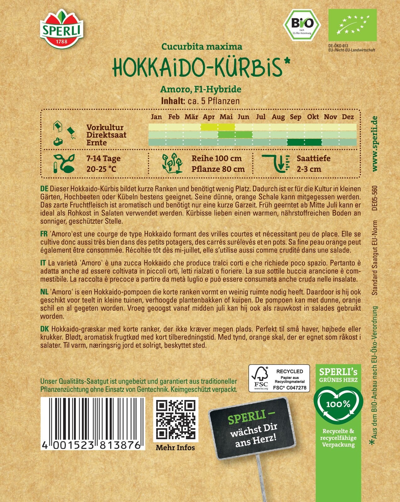 Bio-Kürbis Amoro F1