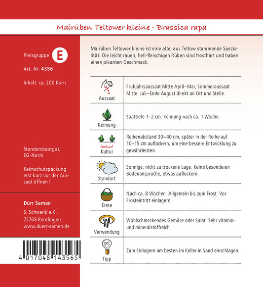 Mairübe Kleine Teltower