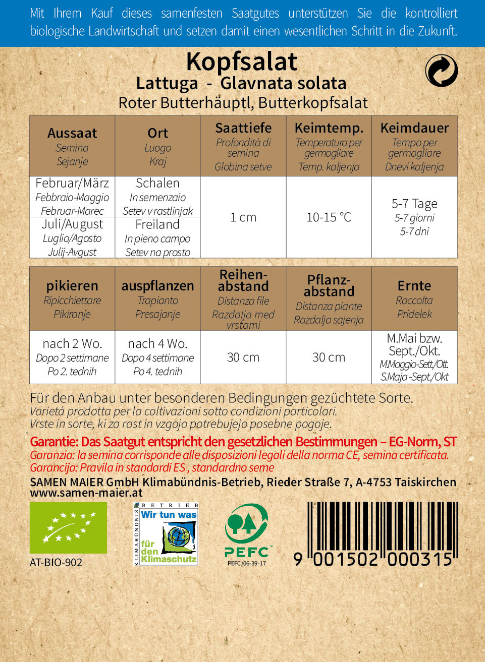 BIO Roter Butterhäuptel