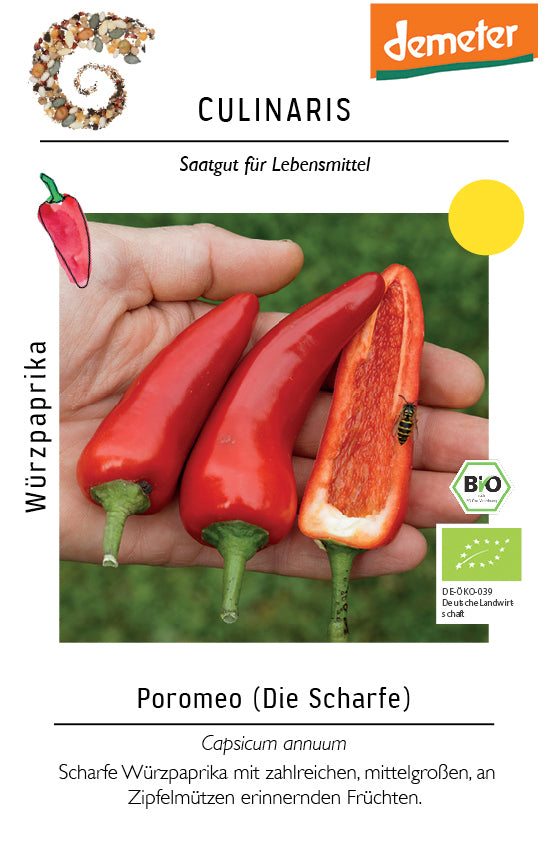 BIO Würzpaprika Poromeo (ehemals Fresno)