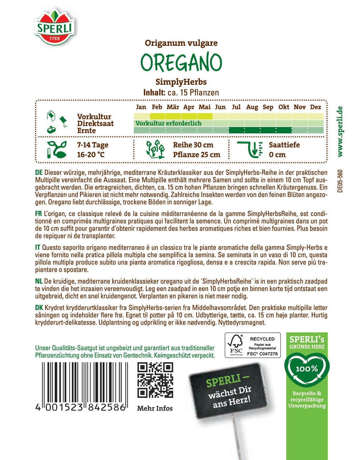 Oregano SimplyHerbs Multipille