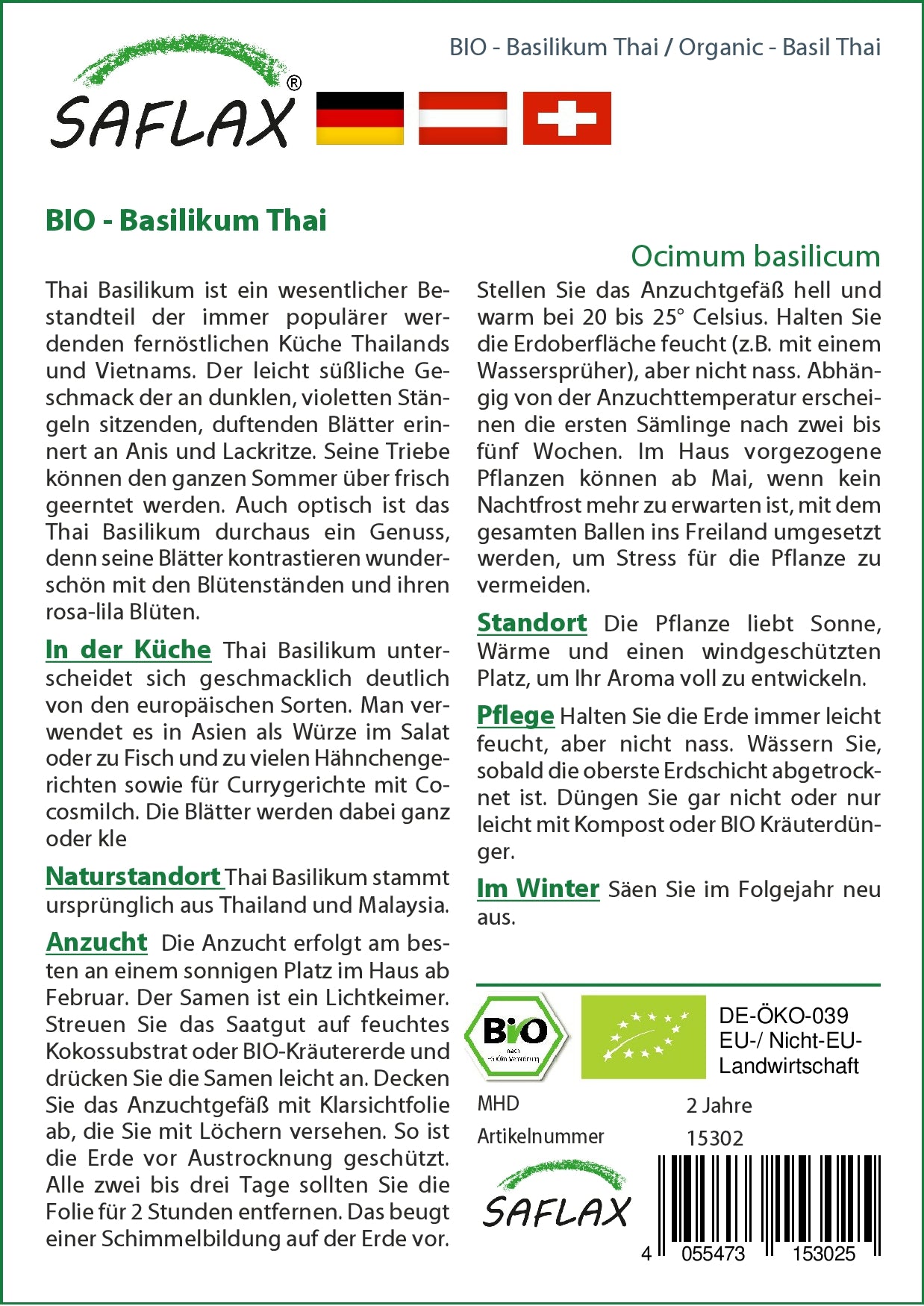 BIO Basilikum Thai