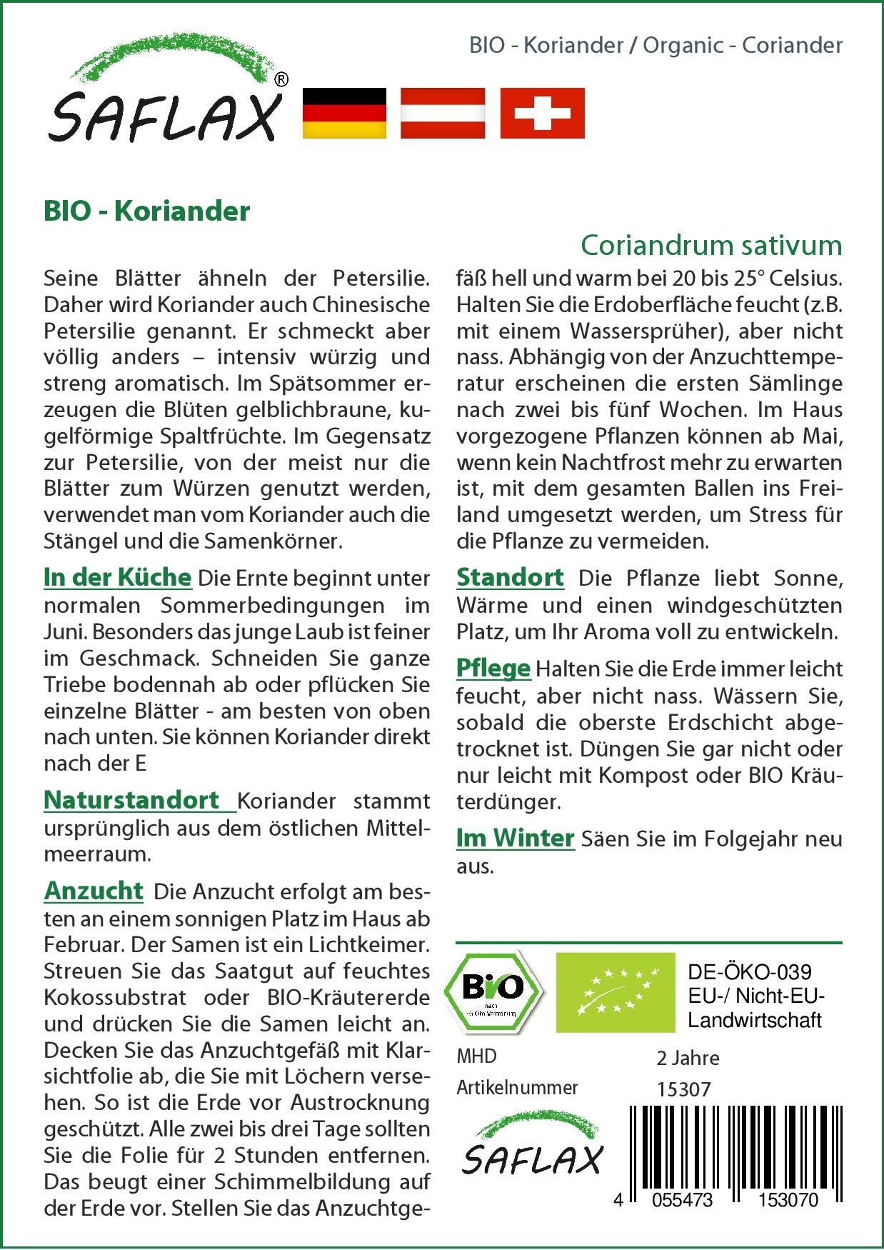 BIO Koriander