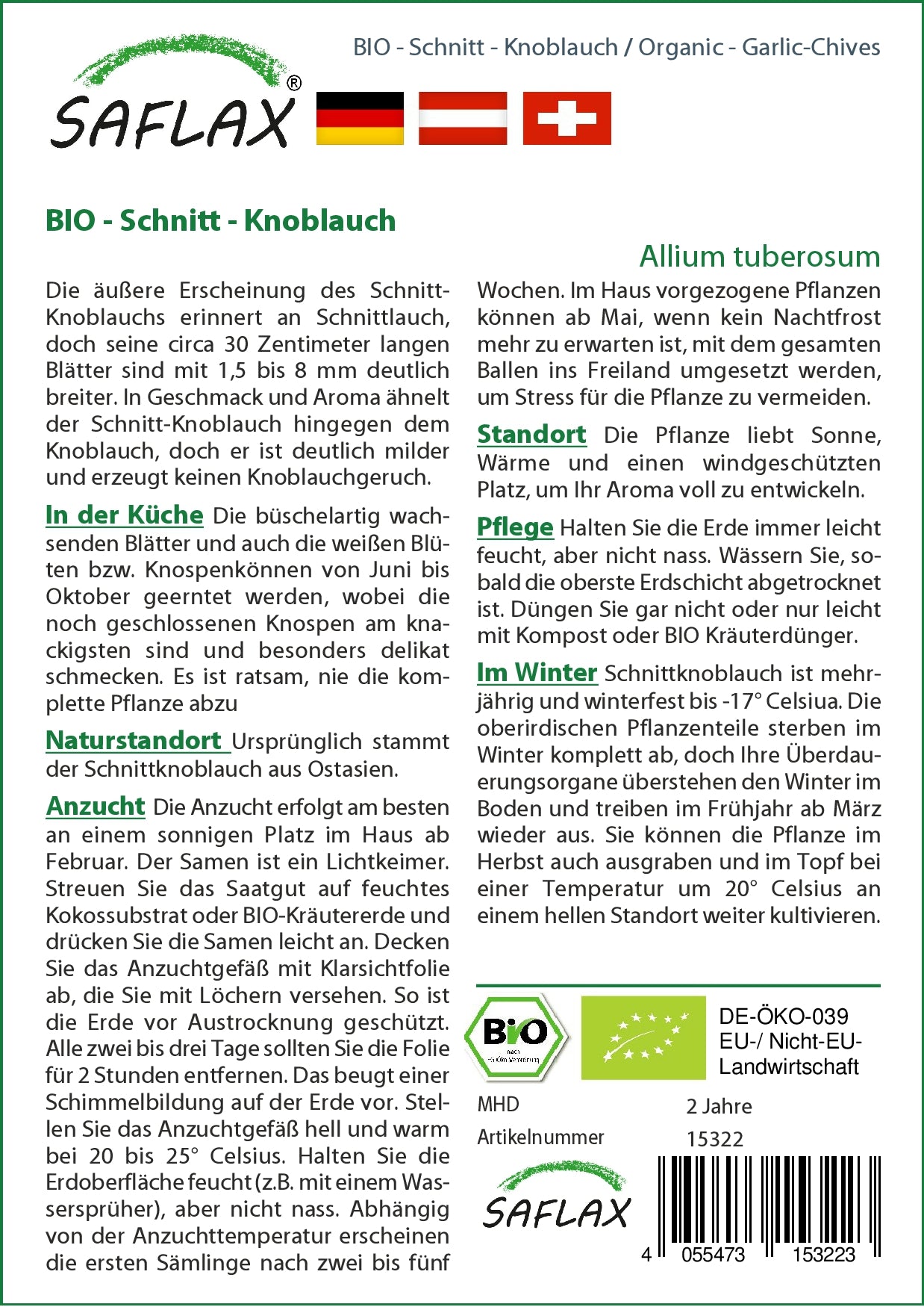 BIO Schnitt-Knoblauch