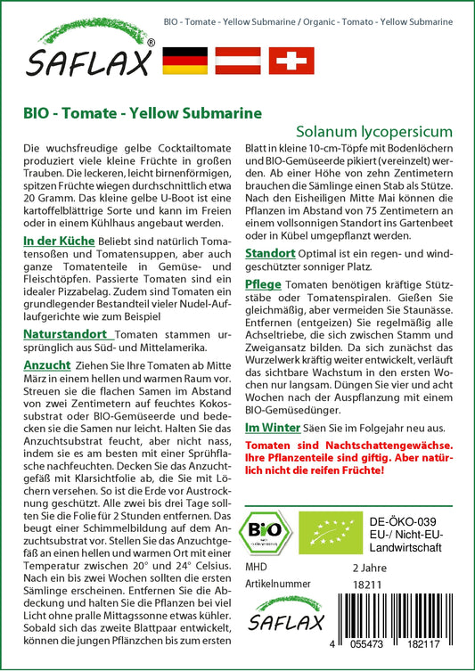 BIO Tomate Yellow Submarine