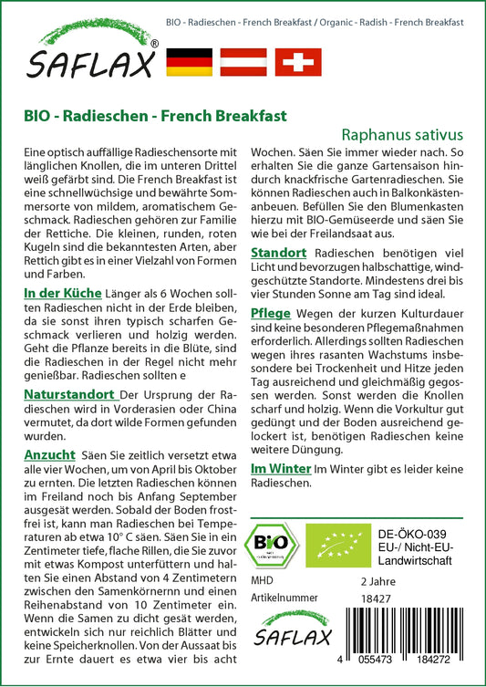 BIO Radieschen French Breakfast