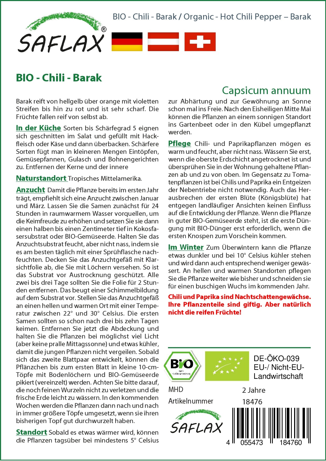 BIO Chili Barak