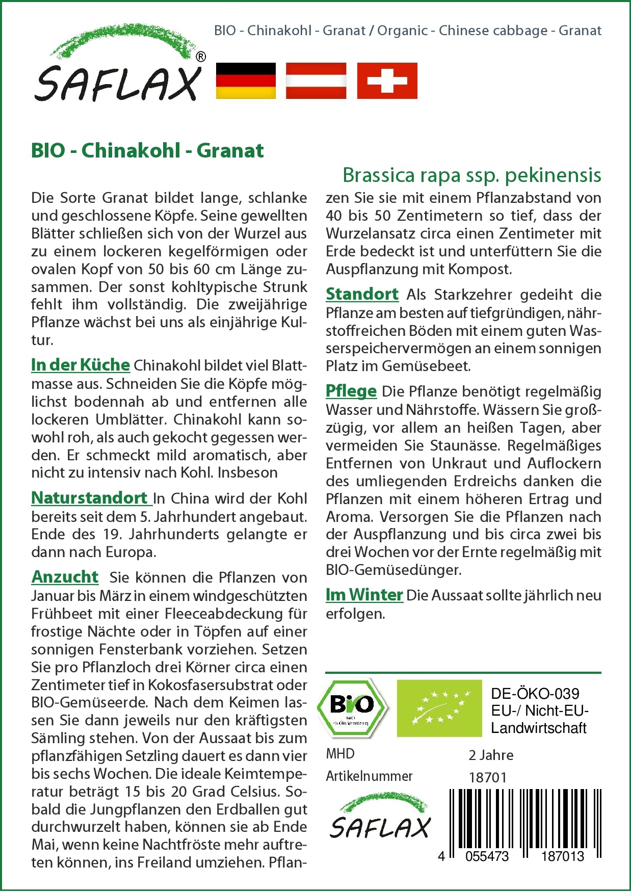 BIO Chinakohl Granat