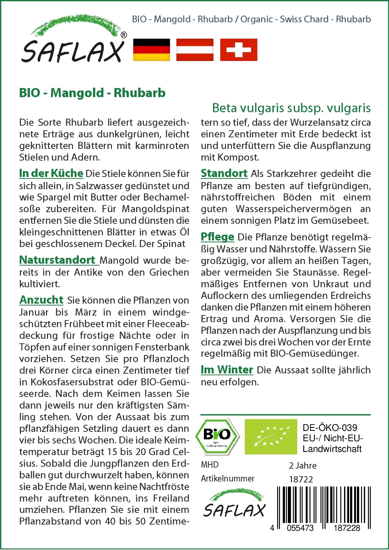 BIO Mangold Rhubarb