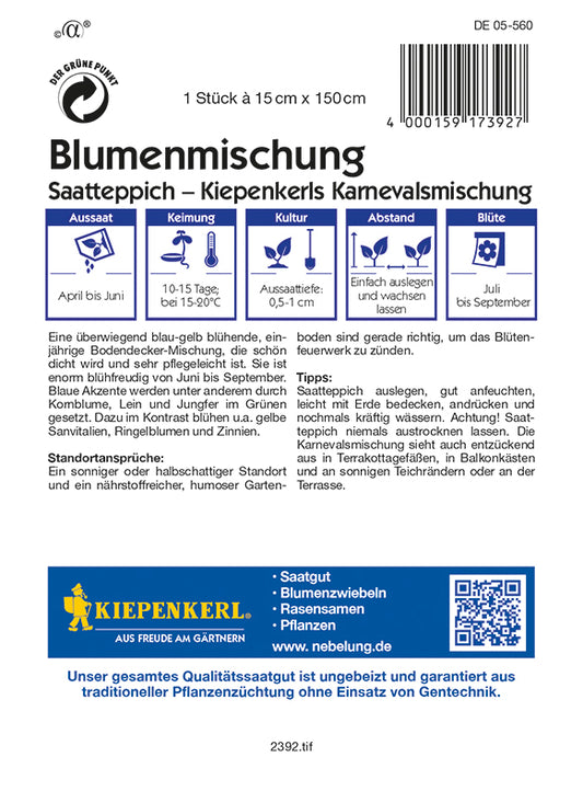 Blumenmischung Kiepenkerls Karnevalsmischung (Saatteppich)