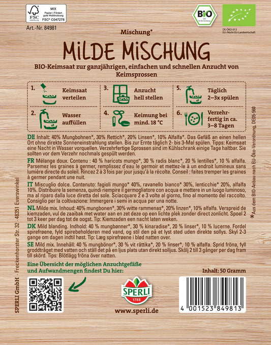 BIO Keimsprossen Mild - Aroma Mix