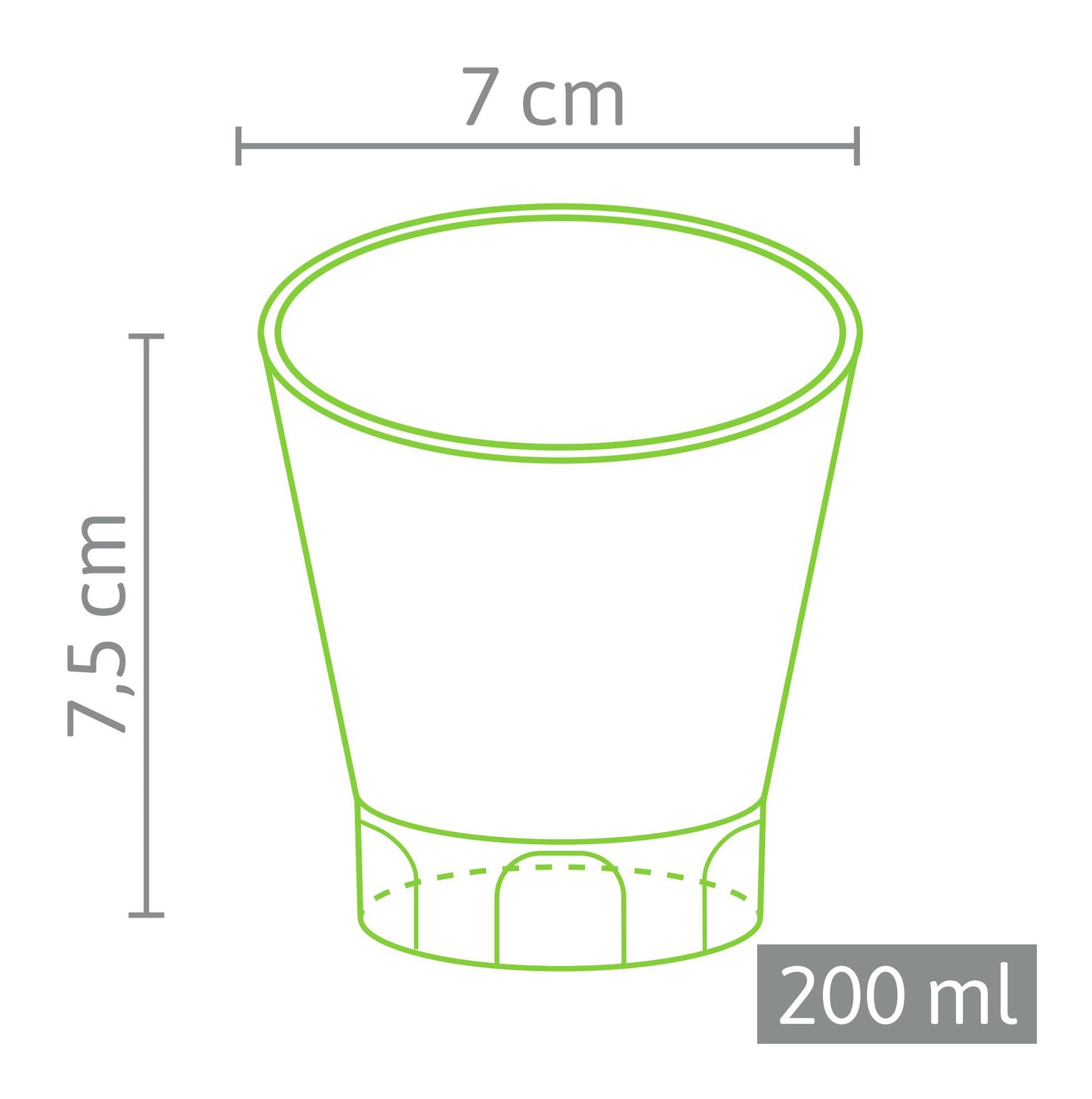 7,5 X 7 Cm Anzuchttopf Rund (1370 Stück)