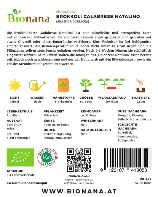 BIO Brokkoli Calabrese Natalino