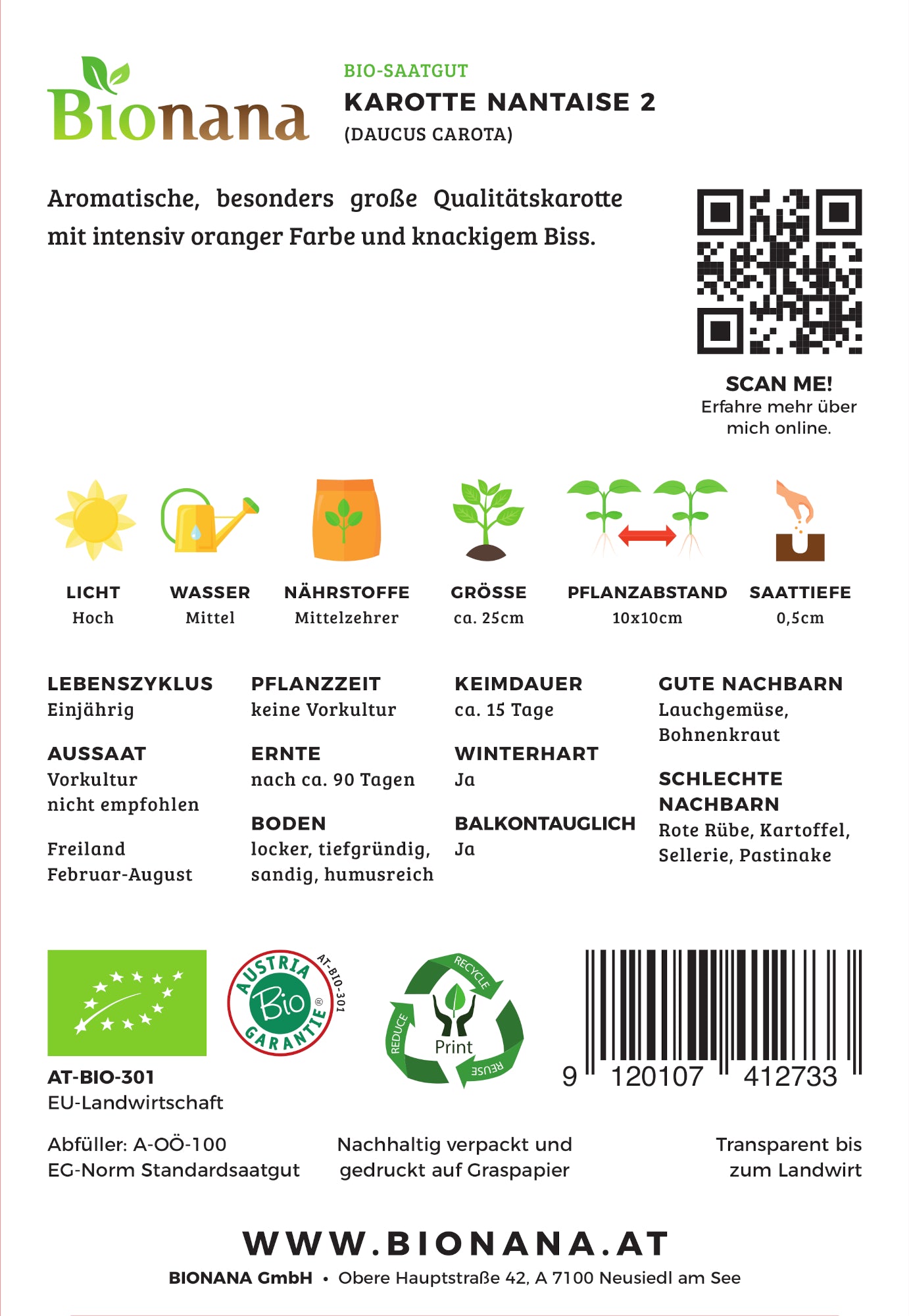 BIO Karotte Nantaise