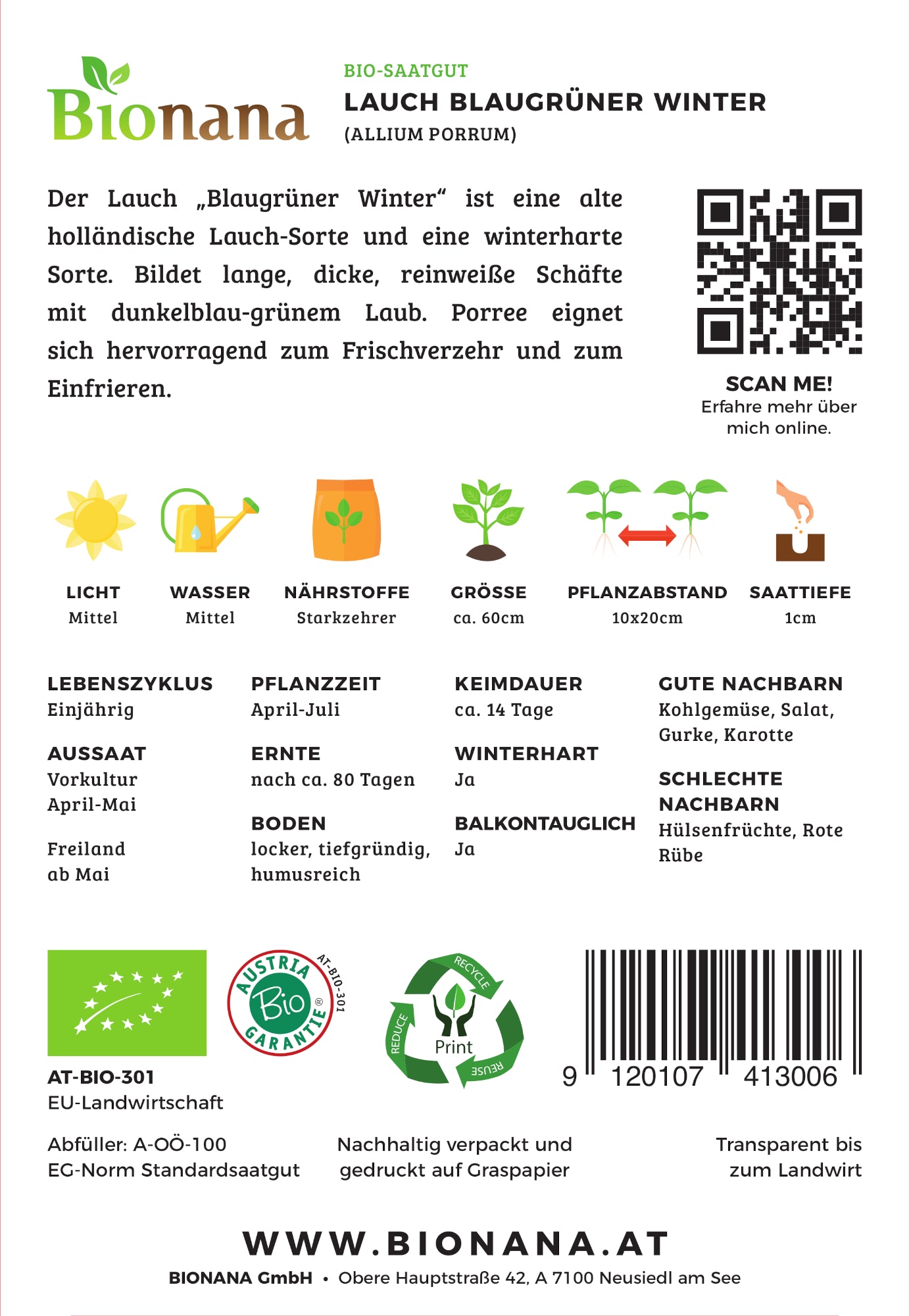 BIO Lauch Blaugrüner Winter