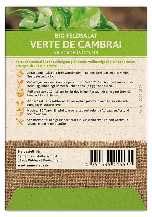 BIO Feldsalat Verte De Cambrai