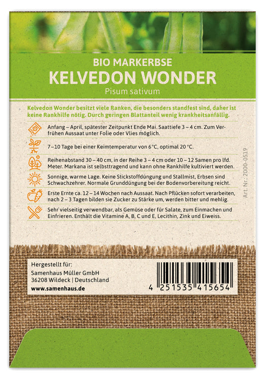 BIO Markerbse Kelvedon Wonder