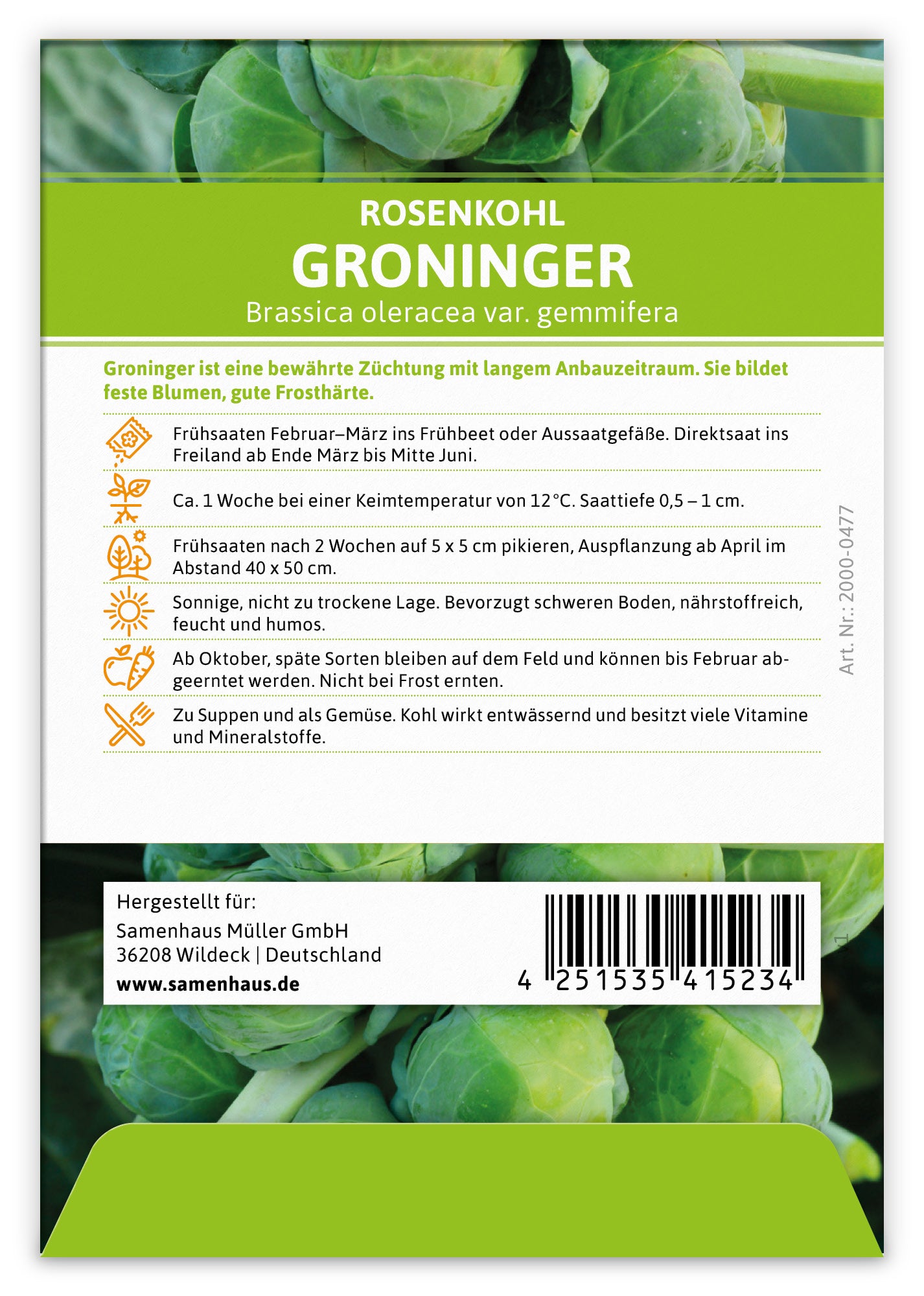 Rosenkohl Groninger (100 Stück)