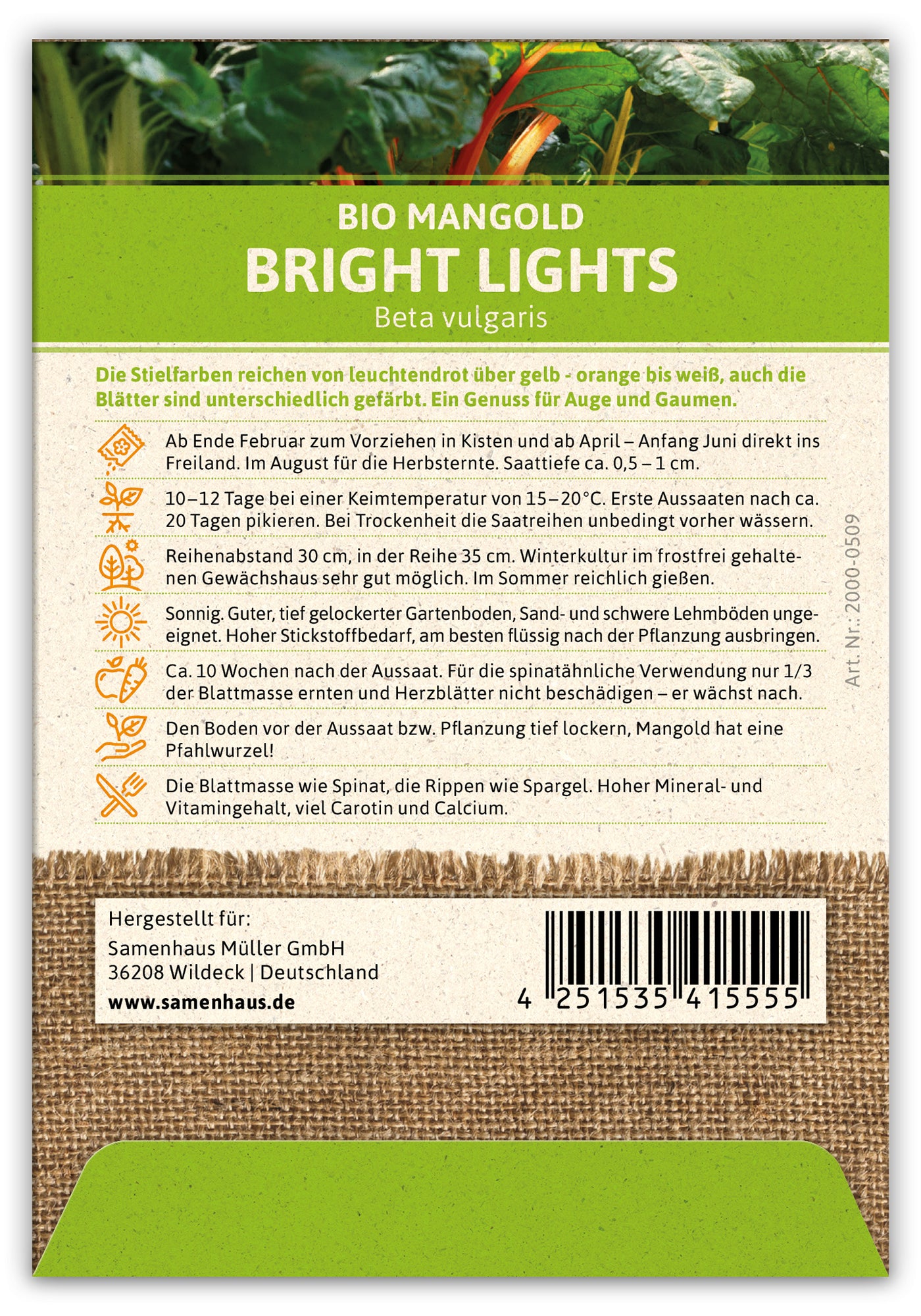 BIO Mangold Bright Lights (100 Stück)