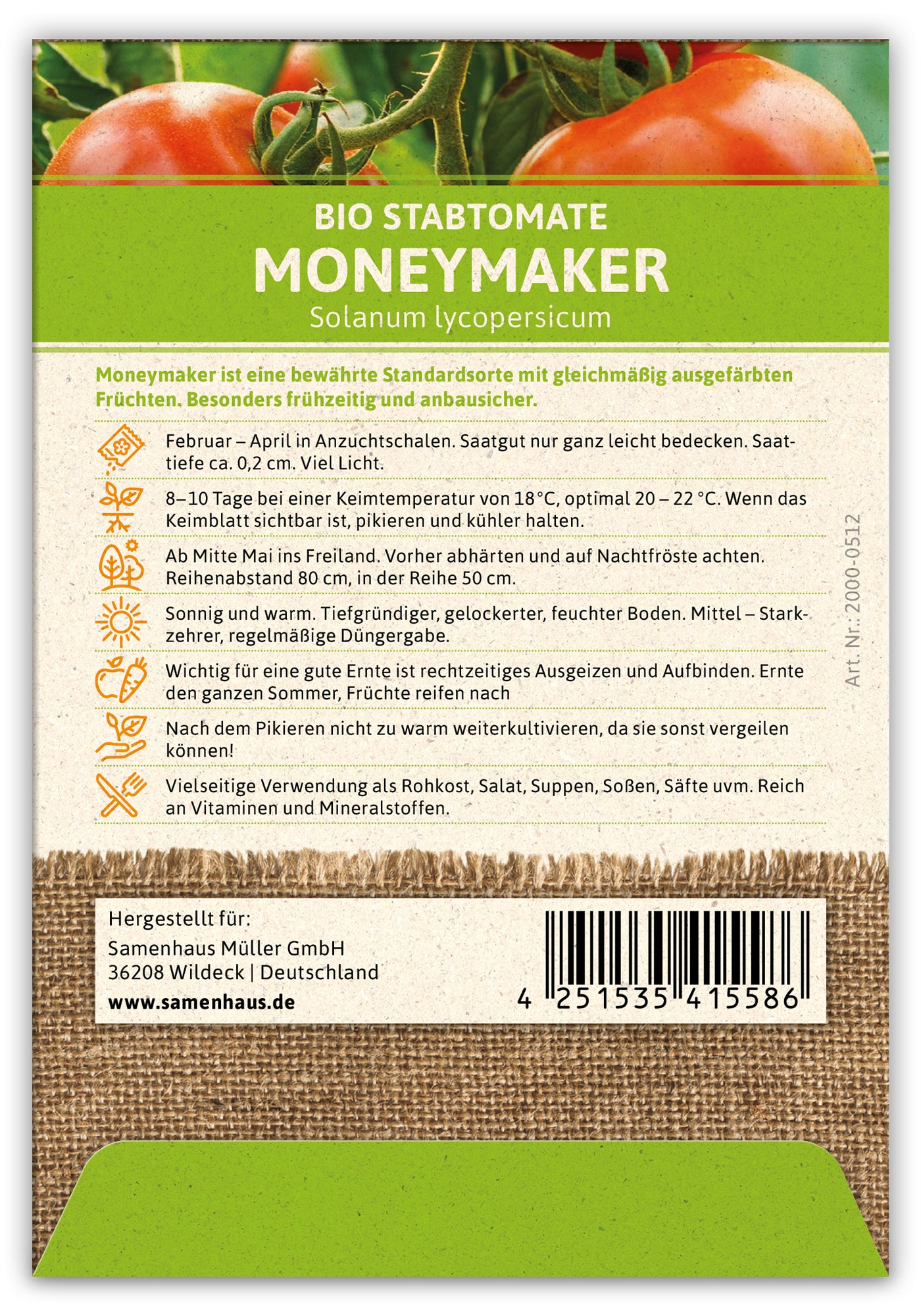 BIO Tomate Moneymaker (100 Stück)