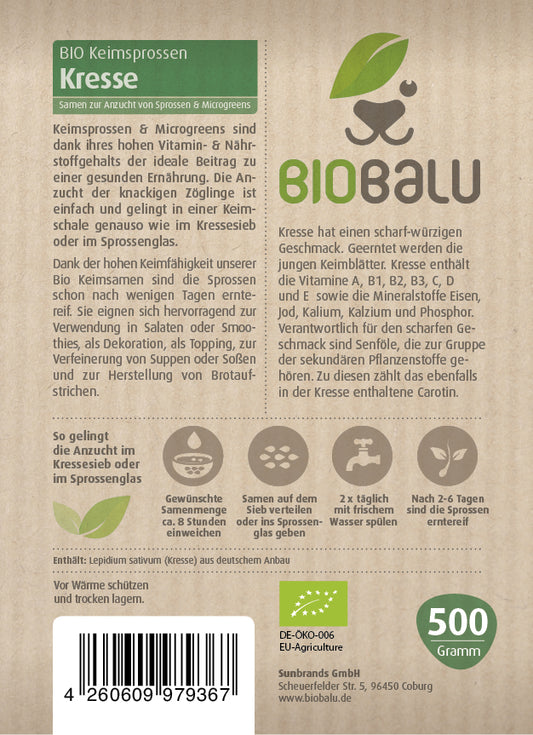 BIO Keimsprossen Kresse (500 G)