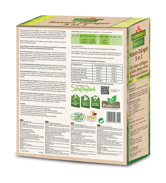 BIO Proto Plus Rasendünger "3 In 1" (5 Kg)