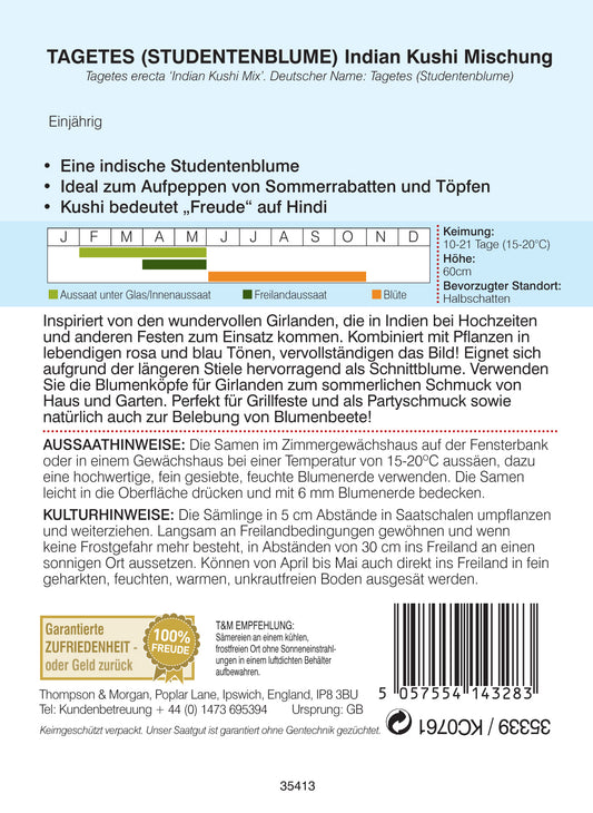 Studentenblume Indian Kushi Mischung
