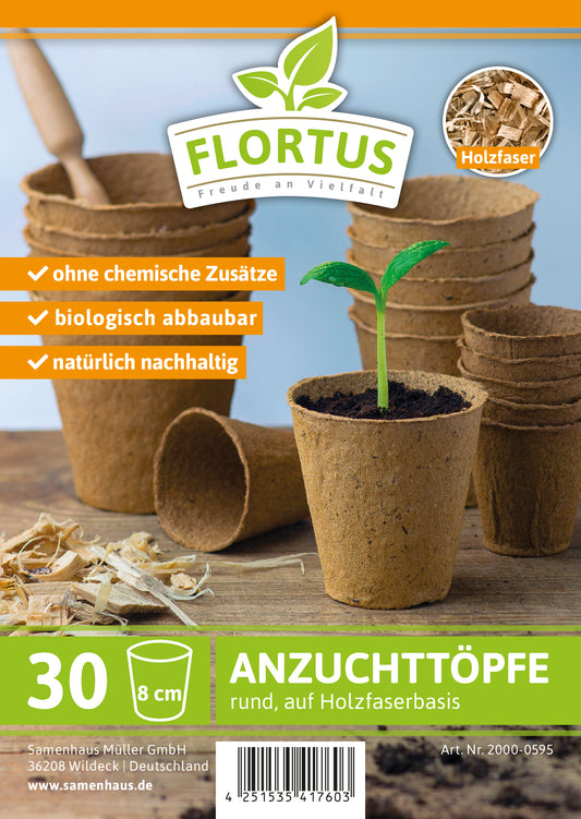 8 Cm Rund Anzuchttopf Rund Auf Holzfaser Basis