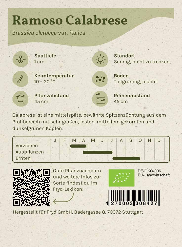 Fryd BIO Brokkoli Ramoso Calabrese