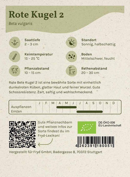 Fryd BIO Rote Bete Rote Kugel 2