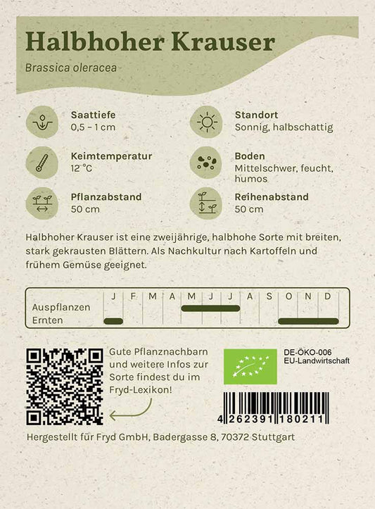 Fryd BIO Grünkohl Halbhoher Krauser