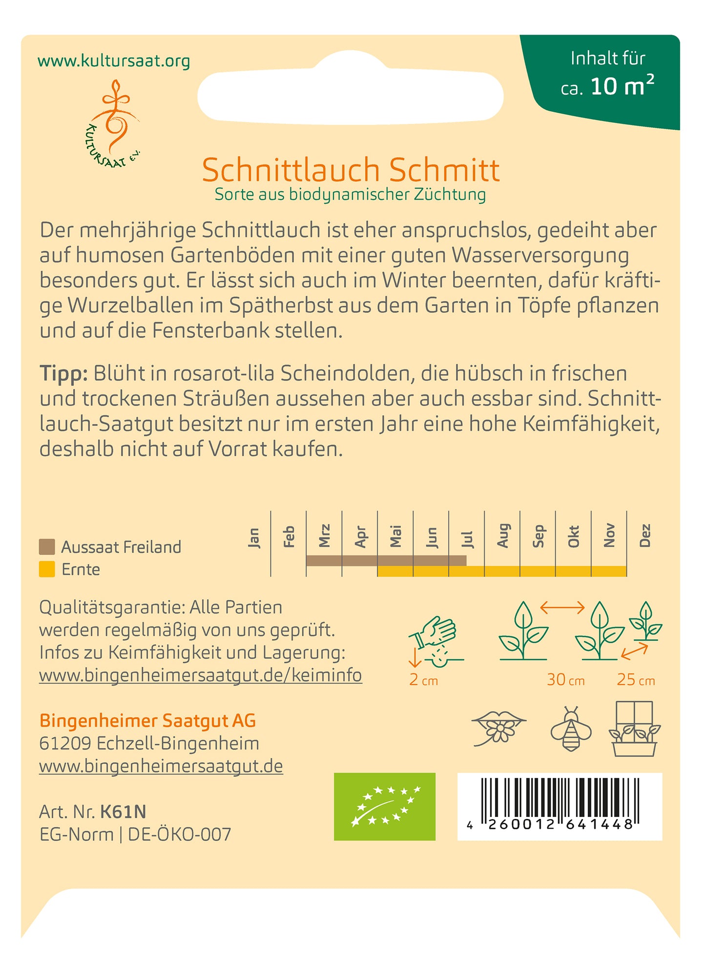 BIO Schmitt Schnittlauch Mittelgr.