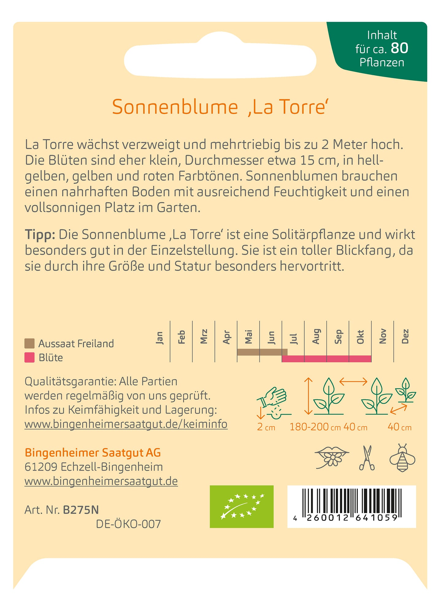 BIO Sonnenblume La Torre