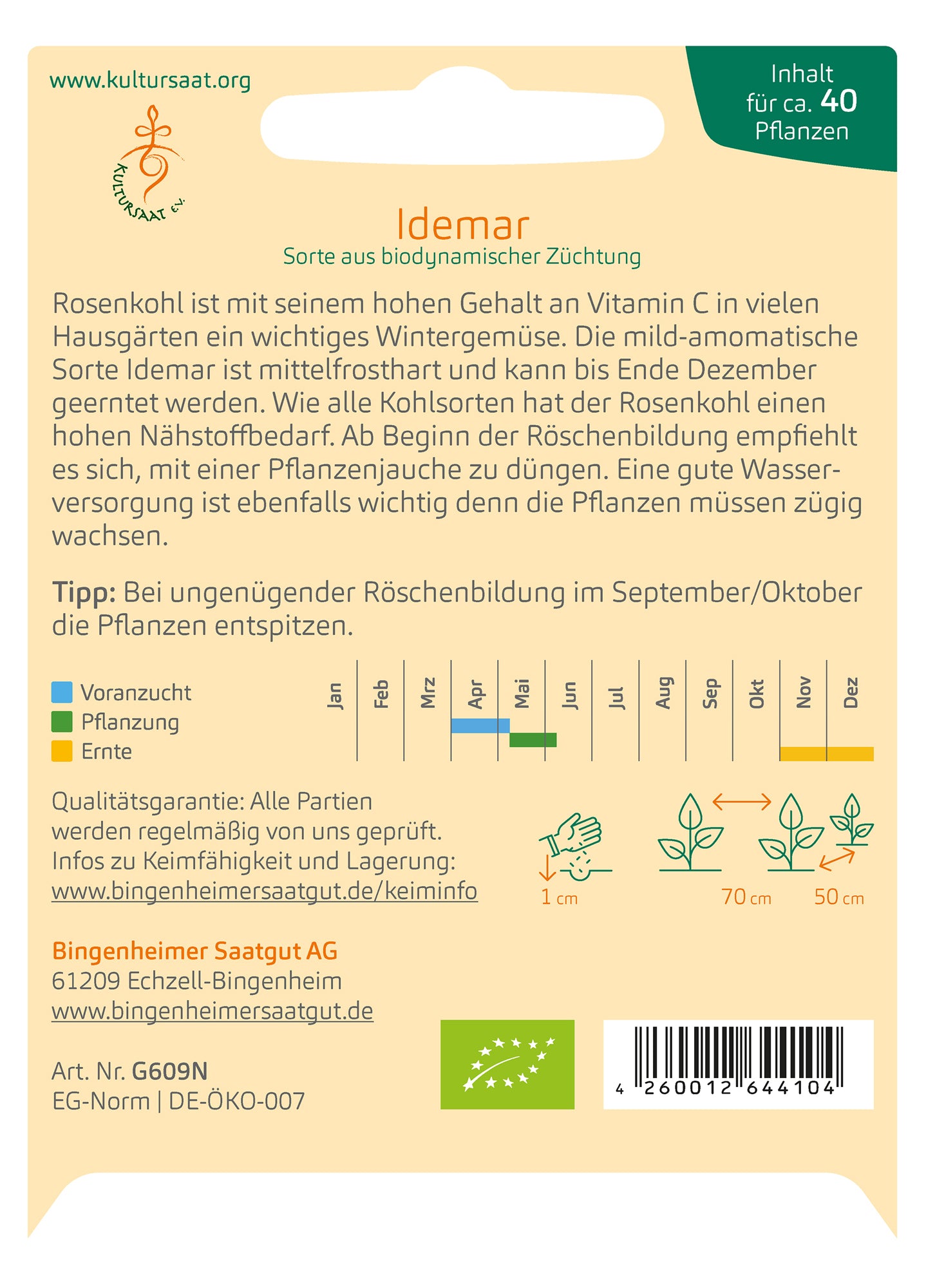 BIO Rosenkohl Idemar