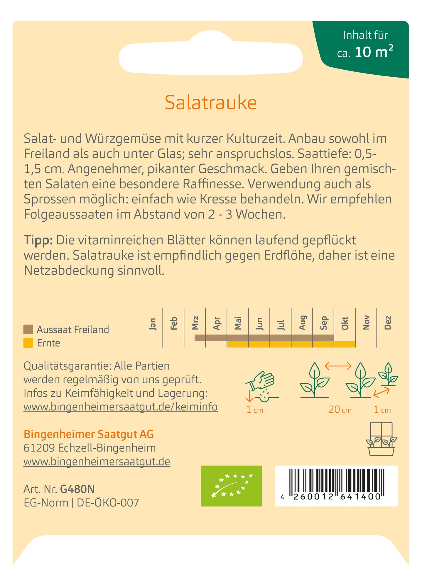 BIO Salatrauke Saatscheiben