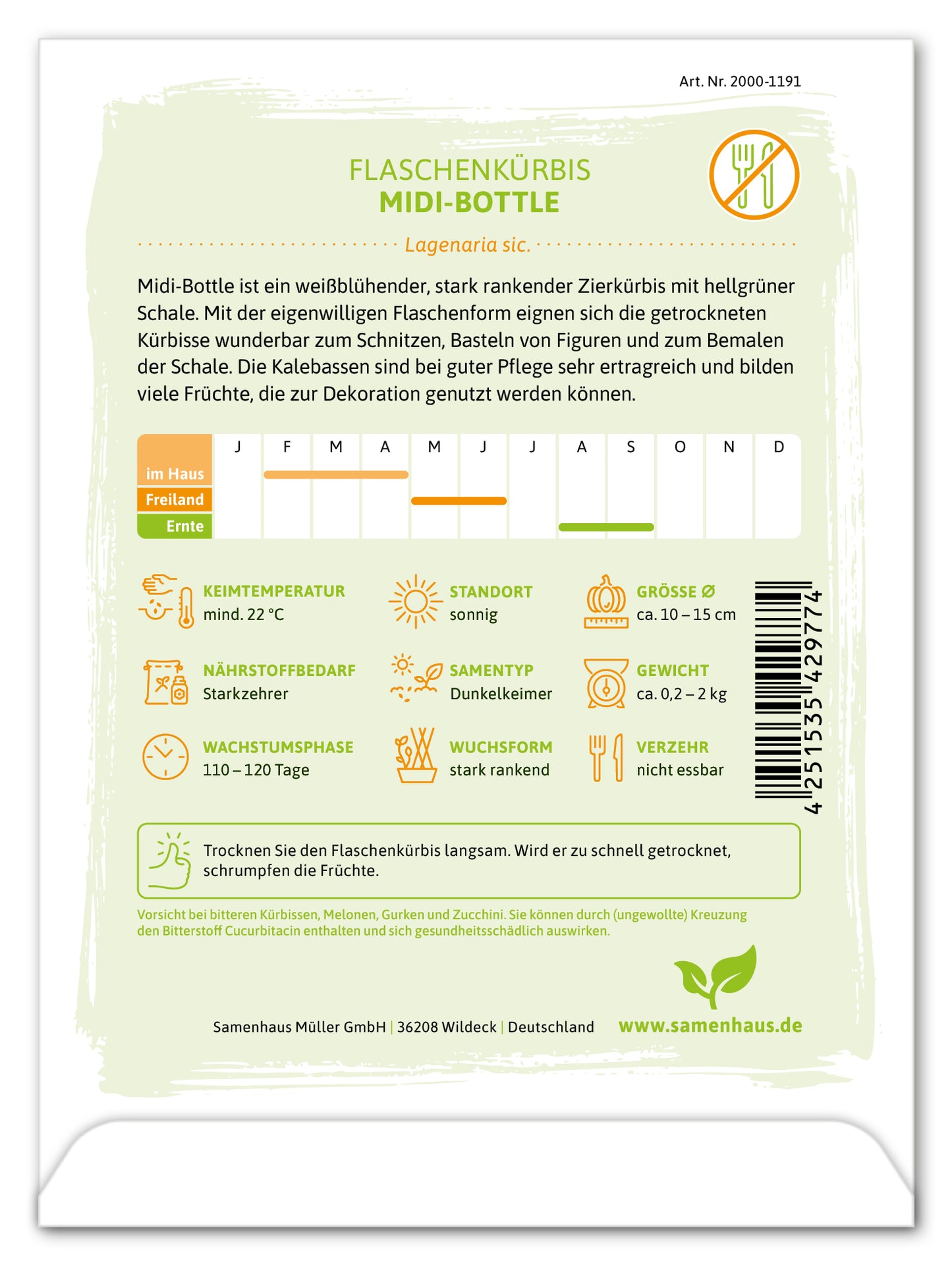 Flaschenkürbis Midi Bottle