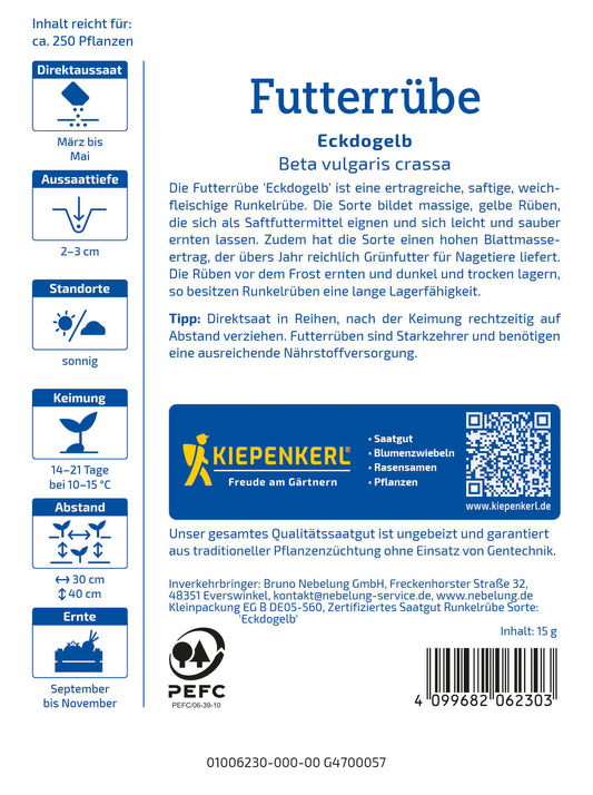 Futterrübe Eckdogelb (15 G)