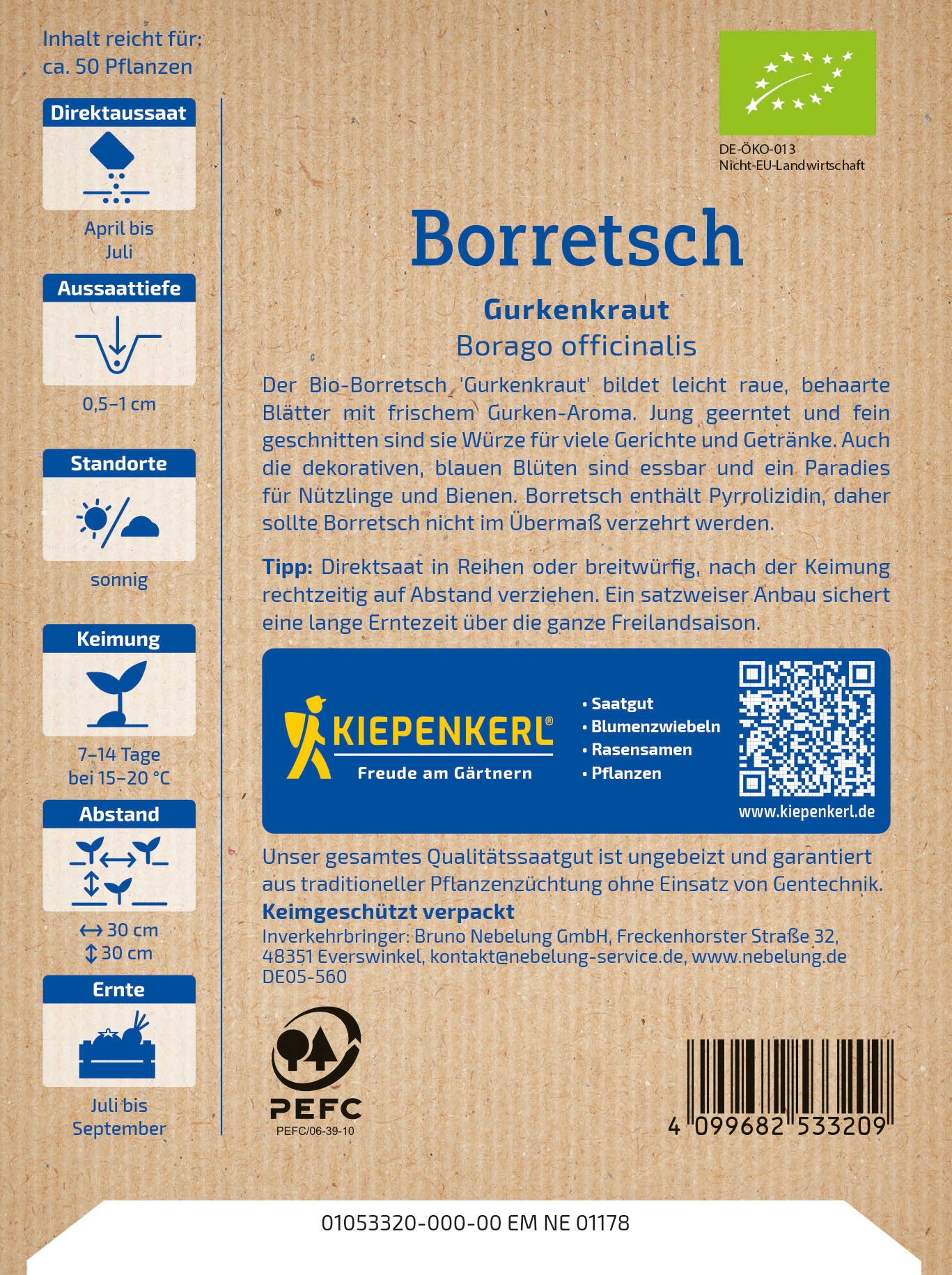 BIO Borretsch Gurkenkraut