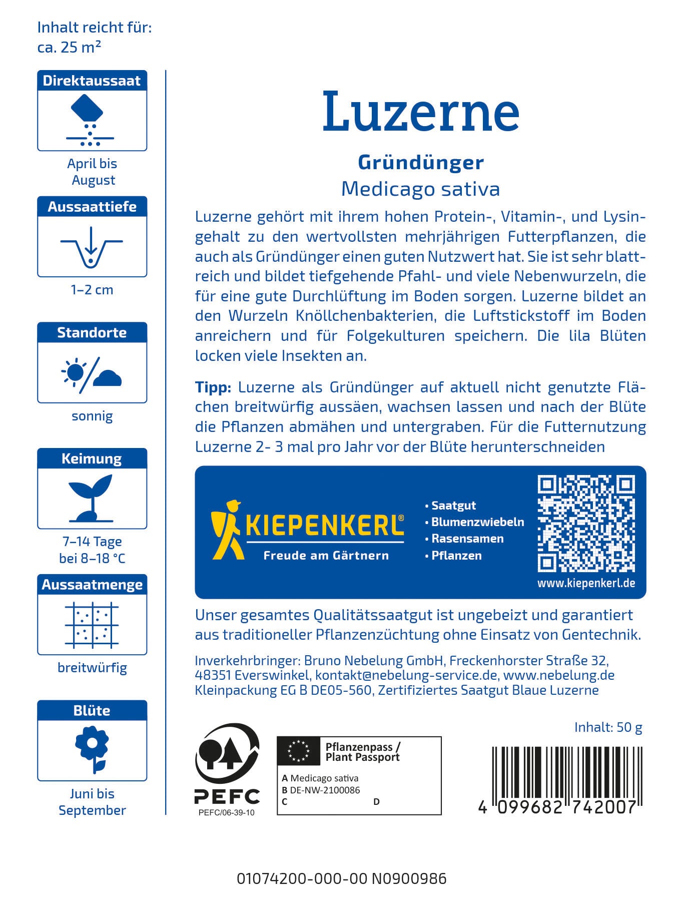 Luzerne Saat-Alfalfa (50 G)