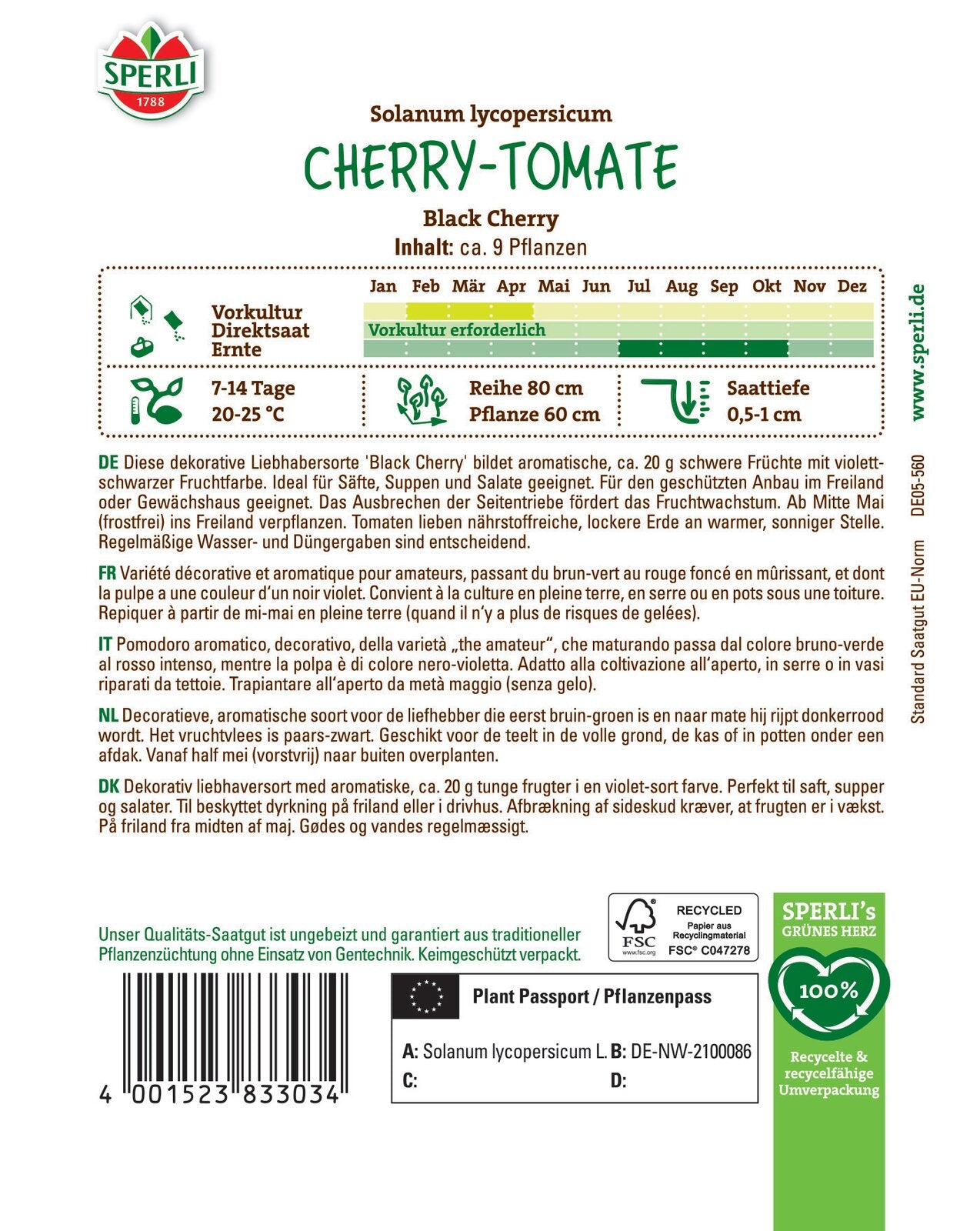 Tomate Chocolate Cherry