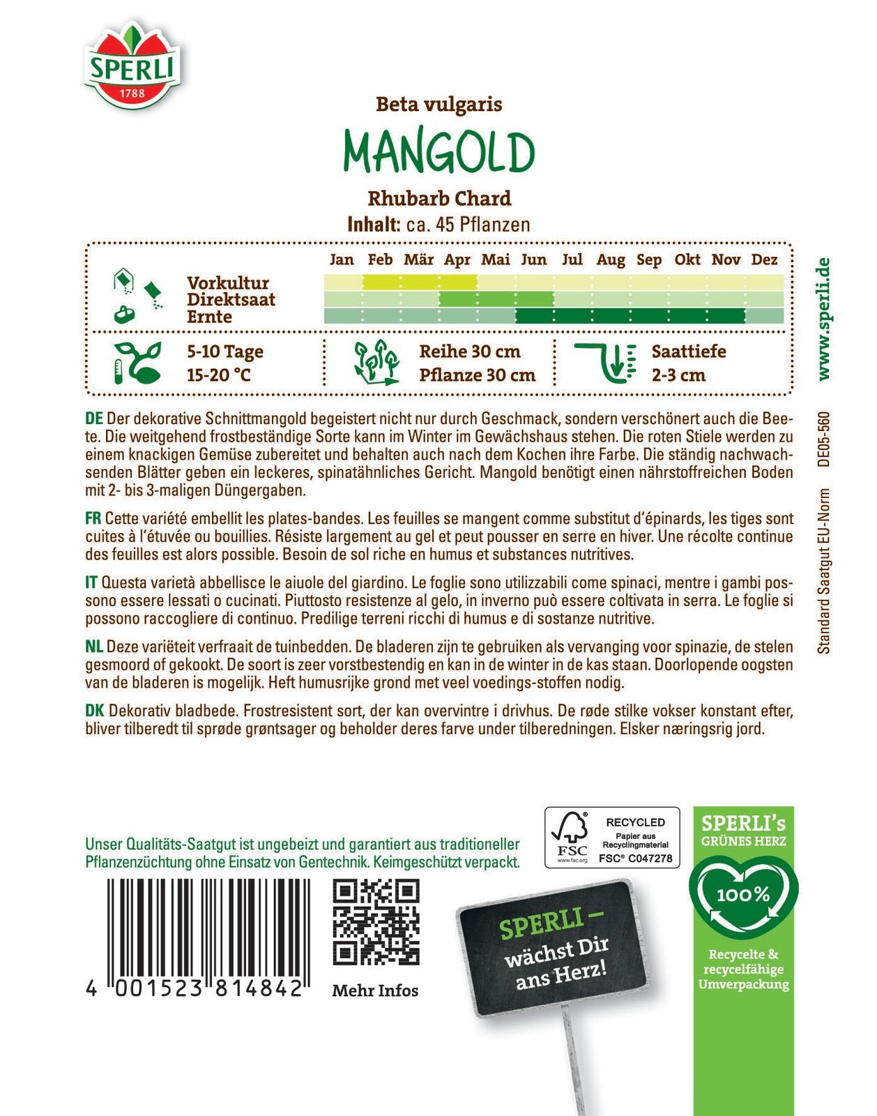  Mangold Rhubarb Chard