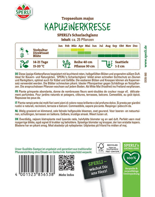  Kapuzinerkresse Scharlachglanz